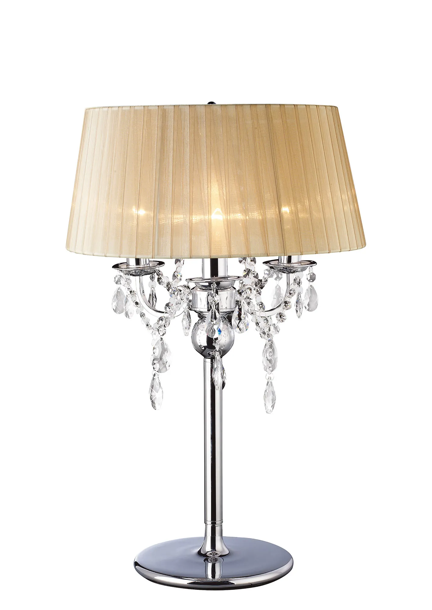 IL30062/SB  Olivia Crystal 61cm 3 Light Table Lamp